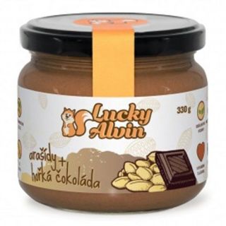 Lucky Alvin Erdnusscreme mit Zartbitterschokolade 330g